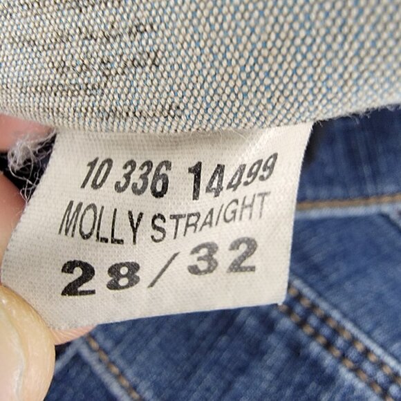 Mavi Women's 28/32 Molly Straight Mid Rise Blue Elasticized Jeans Traditional - Picture 8 of 13